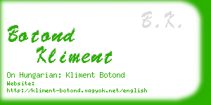 botond kliment business card